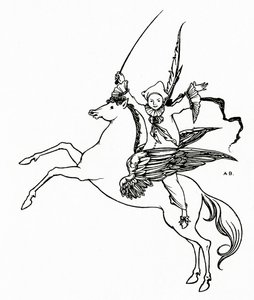 Puck på Pegasus, 1894 af Aubrey Beardsley