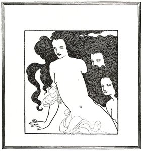 The Comedy of the Rhinegold, frontispice 1872 af Aubrey Beardsley
