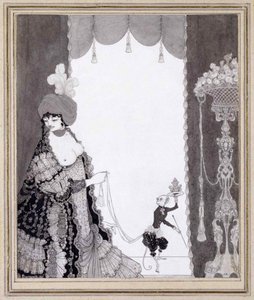 Damen med aben, 1897. af Aubrey Beardsley