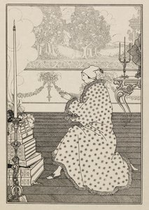 Baronens bøn. Fra "Låsens voldtægt". fra en bog halvtreds tegninger af Aubrey Beardsley