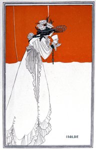 Yseult drikker Philtre, England, ca. 1900 af Aubrey Beardsley