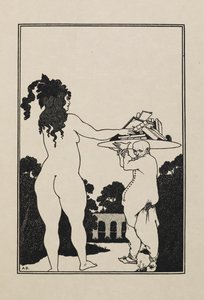 tegning fra en bog med halvtreds tegninger af Aubrey Beardsley