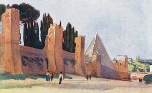 Rom: Aurelian-muren med Caius Cestius
