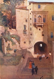 Rom: Vanozza-huset (farvelitografi)