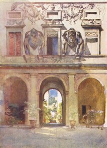 Rom: Palazzo Spada (farvelitografi)
