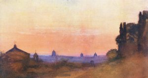Rom: Udsigt fra Palatinen (farvelitografi)