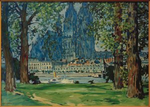 Kölner Domkirke med Deutzer Wiese af August Deusser