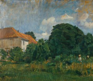 Sommerbillede med hus