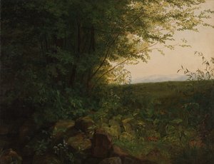 I udkanten af skoven, ca. 1820. af August Heinrich