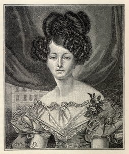 Augusta af Sachsen-Weimar-Eisenach som prinsesse af Preussen, 1829. af August Heinrich Ferdinand Tegetmeyer