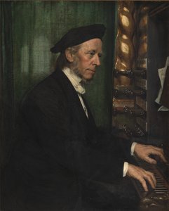 Domorganist i Roskilde, professor Hans Matthison-Hansen,kunstnerens svigerfader