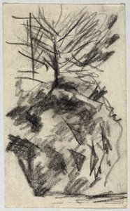 træ på skråningen af August Macke