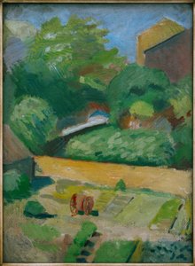Udsigt over nabohaven (Bonn) af August Macke