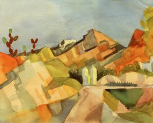 Rocky landskab af August Macke
