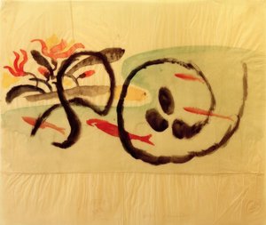 Fiskemønster, design til broderi af August Macke