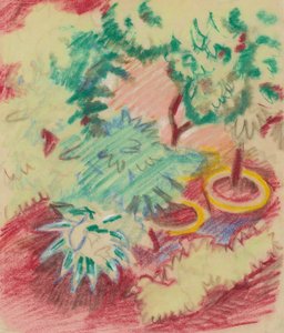 Blomster potter. af August Macke