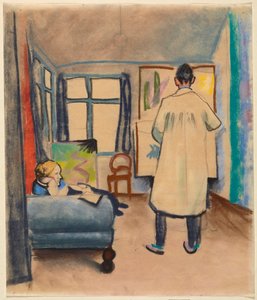 Franz og Maria Marc i August Mackes atelier i Bonn af August Macke