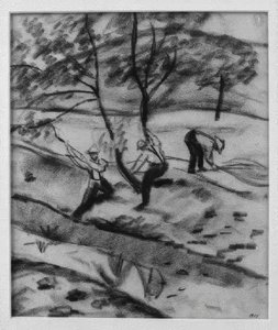 Skovhugger i Kandern af August Macke