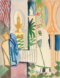 I Tempelsalen; I Temple Hall, 1914 af August Macke