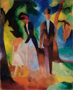 Folk ved den blå sø af August Macke