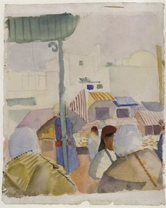 Marked i Tunis II, 1914 af August Macke