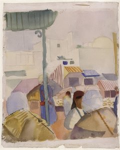Marked i Tunis (II). 1914 af August Macke
