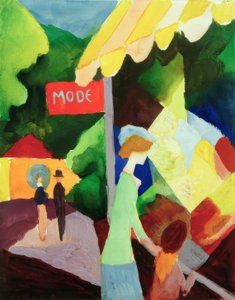 Vindue i en modebutik af August Macke