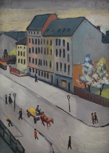 Vores gade i Grau af August Macke