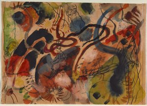 Satire over Der Blaue Reiter af August Macke