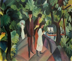 Gå på broen af August Macke