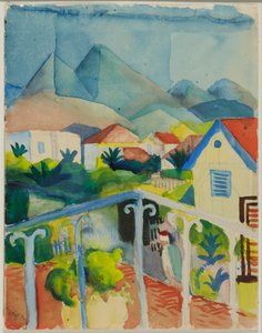 St. Germain nær Tunis af August Macke