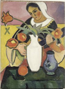 Lutespilleren, 1910. af August Macke