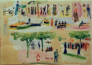 Typer fra Tegernsee I af August Macke