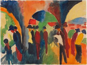 Under Thun Arcades, 1913. af August Macke