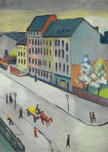 Vores gade i gråt af August Macke