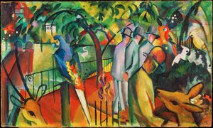Zoological Garden I (maleri på lærred) af August Macke