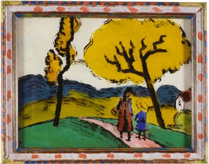 To piger i et landskab af August Macke