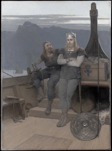 Frithiof går i eksil (fra »Frithiofs saga«) af August Malmström