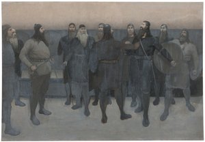 Illustration til Njal-sagaen af August Malmström
