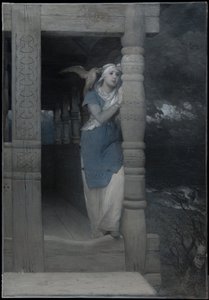 »Ingeborgs klagesang«, illustration til en ny udgave af »Frithiofs saga« af Esaias Tegnér, udgivet i 1888 af August Malmström