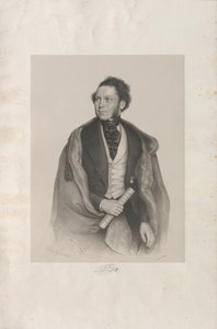 Portræt af komponisten og dirigenten Gottfried von Preyer 1807-1901, 1845.