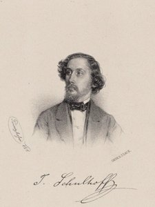 Portræt af pianisten og komponisten Julius Schulhoff 1825-1898, 1850.