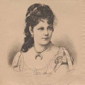 Portræt af pianist og komponist Sophie Menter 1846-1918, 1883. af August Schubert