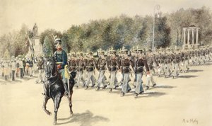 Maly Defilade fra den akademiske bataljon af August von Maly