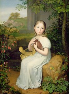 Portræt af grevinde Louise Bose som et barn, 1820