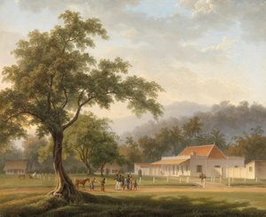 Hus for den assisterende beboer i Banyuwangi, East Java (East Java) af Auguste Antoine Joseph Payen