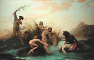 En flodgud, der redder en naiad
