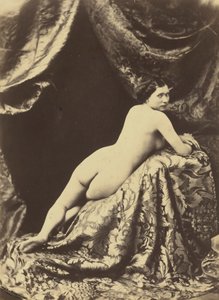 Nøgenstudie, ca. 1855 (foto) af Auguste Belloc