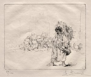 Købmand ved Hotte af Auguste Brouet