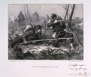 Franske soldater, Belejringen af Paris, 1871 af Auguste Bry